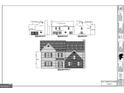 Architectural drawings showcase the elevation of the home's sides and rear with precise dimensions at 125 Seymour Place, Fayetteville, GA 30214