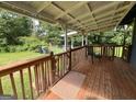 Inviting covered porch with wooden railing, offering a relaxing outdoor space at 1041 Sandy Ridge Rd, Mcdonough, GA 30252