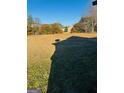 Spacious backyard with lush green grass and mature landscaping at 415 Dove Ln, Social Circle, GA 30025