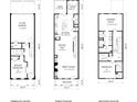 Detailed floor plan showing terrace level, main level with kitchen, and second level with owner's suite at 1985 Flying Scotsman Dr # 13, Kennesaw, GA 30144