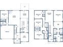 Two-story home floor plan with 5 bedrooms and 3 baths at 4107 Spencer Trl, Stonecrest, GA 30038