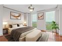 Bright bedroom with king-size bed and city views at 2870 Pharr Court South Nw # 2407, Atlanta, GA 30305