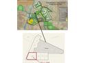 Proposed community plan, highlighting lot sizes and amenities at 3530 Dahlonega Hwy, Cumming, GA 30028