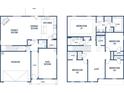 Two-story home floor plan with 4 bedrooms and a flex room at 5423 Flat Rock Pt, Stonecrest, GA 30038