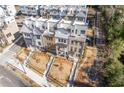 Aerial view of townhome community, lot 45 highlighted at 1788 Peach Blossom Ne Ln # 45, Atlanta, GA 30324
