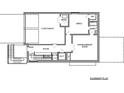 Basement floor plan featuring 2 car garage, foyer, entertainment room, office, and bath 5 at 1287 Star Ne Dr, Brookhaven, GA 30319