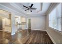 Spacious living room featuring hardwood floors and recessed lighting at 1204 Westridge Sw Rd, Atlanta, GA 30311