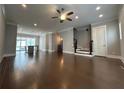 Spacious living room with hardwood floors, high ceilings and an open floor plan at 700 Banton Nw Dr, Atlanta, GA 30318