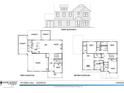Detailed floor plan of a two-story home featuring a first and second floor layout at 3745 Pilgrim Mill Rd, Cumming, GA 30041