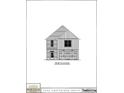 Front elevation blueprint showcases a two-story home design with a garage at 1664 Crestridge Se Dr, Marietta, GA 30067