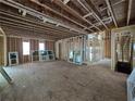 Spacious unfinished room with exposed ceiling beams, waiting for customization to create your dream living space at 1664 Crestridge Se Dr, Marietta, GA 30067