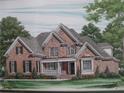 Illustration of a brick home with a welcoming front porch at 2883 Thurleston Ln, Duluth, GA 30097