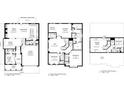 3-level floor plan displays the layout of the house's rooms and spaces at 3909 Enclave Way, Tucker, GA 30084