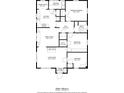 Detailed floor plan showcasing the layout of a 1329 sq ft home with 3 bedrooms at 1196 Oleander Nw St, Atlanta, GA 30314