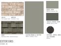 An exterior color scheme featuring white brick, gray siding, and a weathered wood roof at 1995 Catnap Ct, Chamblee, GA 30341