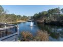 Scenic lake view with fountain from the deck of home at 6191 Talmadge Run, Acworth, GA 30101