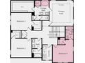 Second floor plan featuring primary suite, three bedrooms, two bathrooms, and laundry room at 514 Nolden Trl, Dacula, GA 30019