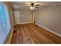 Bright living room with hardwood floors and neutral wall colors at 1877 Lomita Rd, Atlanta, GA 30316