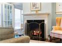 Close up on the fireplace featuring a marble mantle and an elegant fire screen at 833 E Morningside Ne Dr, Atlanta, GA 30324