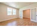 Bedroom with hardwood floors, natural light and view to the adjacent office at 138 Henley St, Canton, GA 30114