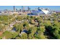 Stunning aerial view of a lush community near the stadium in downtown Atlanta, Georgia at 244 Morris Brown Nw Ave, Atlanta, GA 30314