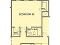 Bedroom #5 floor plan boasts an ensuite bathroom with a walk-in closet at 5893 Fords Rd, Acworth, GA 30101
