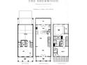 Floorplan showing a 3-story home with a 2-car garage, multiple bedrooms, and a kitchen-dining-living layout at 2551 High Brow St # 39, Duluth, GA 30096