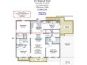 Detailed floor plan showcasing 3 bedrooms, 2 baths, kitchen, living room, and outdoor grill deck at 41 Walnut Trl, Cartersville, GA 30121