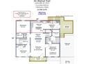 Main floor plan displays a spacious layout with 3 bedrooms, 2 baths, and open living areas at 41 Walnut Trl, Cartersville, GA 30121