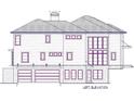 Left side elevation of a house showcasing the attached garage and window details at 174 Devore Rd, Alpharetta, GA 30009