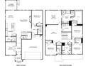 Floor plan showcasing first and second floors, bedrooms, kitchen, and living spaces at 6900 Winchester Pl, Fairburn, GA 30213