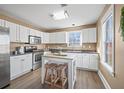 Modern kitchen with stainless steel appliances and white cabinets at 405 Tanner Rd, Dacula, GA 30019