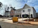 New construction townhomes boast modern exteriors, street view, and convenient parking at 417 Carrera Ln, Acworth, GA 30102