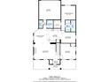 First-floor floor plan showing living room, dining area, kitchen, primary bedroom, and garage at 4811 Westgate Blvd, Atlanta, GA 30349