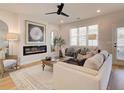 Bright living room with fireplace and comfortable seating at 4810 Floydwood Ln, Mableton, GA 30126