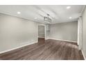 Spacious living room featuring recessed lighting and wood flooring at 855 Riverbend Sw Dr, Lilburn, GA 30047