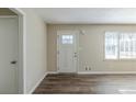 Living room with hardwood floors and French door at 4312 Pleasant Forest Dr, Decatur, GA 30034