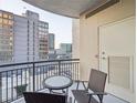 Private balcony with table and chairs, city views at 325 E Paces Ferry Ne Rd # Apt 710, Atlanta, GA 30305