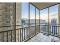 Private screened balcony offering city views at 300 W Peachtree St # 12A, Atlanta, GA 30308