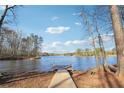 Serene lake view with a wooden dock and access to the water at 2234 Oak Falls Ln, Buford, GA 30519