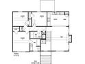 Second floor plan with bedrooms, bathrooms, kitchen, and living area at 478 Charleston Pl, Villa Rica, GA 30180