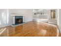 Spacious living room with hardwood floors and fireplace at 1668 Terrell Ridge Dr, Marietta, GA 30067