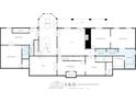 Detailed floor plan showcasing the layout of the basement including the game room, den, and guest suites at 115 Russell Rd, Roswell, GA 30075