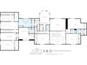 Detailed floor plan showcasing the layout of the second floor including bedrooms, bathrooms, and sitting rooms at 115 Russell Rd, Roswell, GA 30075