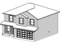 Two-story house plan showcasing a garage and front porch at 80 Heyman Dr, Covington, GA 30016