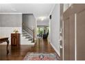 Bright and spacious entryway with hardwood floors and staircase at 2741 Prado Ln, Marietta, GA 30066