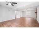 Spacious living room with hardwood floors and a fireplace at 2649 Porter Dr, Lawrenceville, GA 30044