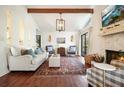 Spacious living room with fireplace and hardwood floors at 2671 Caldwell Ne Rd, Brookhaven, GA 30319