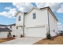 Charming two-story home featuring white siding, a two-car garage, and fresh landscaping at 2024 Avalon Rdg, Conyers, GA 30013