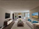 Spacious living room featuring a fireplace and ample natural light at 3725 Linwood Way, Snellville, GA 30039